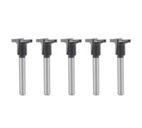 5Pcs Arc Bending Router Bit Set Cemented Carbide 2 In T Type Router Bit 2 Flute Woodworking Router Bit For Wooden Door Closet