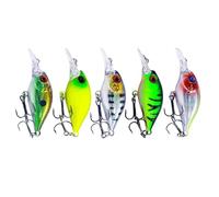 5Pcs Artificial Baits 4.3g 5.3cm Fishing Lures Wobblers Crankbaits With Hook Trout Lures Swimbait Fishing Tackles