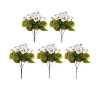 5Pcs Artificial Pansy Flowers For Indoor Outdoors, Artificial Primroses Bushes Faux Fake Spring Plastic Plants, Flower Fake