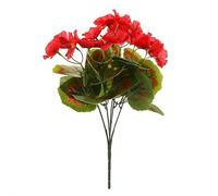5Pcs Artificial Pansy Flowers for Indoor Outdoors, Artificial Primroses Bushes Faux Plastic Flower Fake Plants, Spring Fake Pansies Bouquet Wildflowers Bush for Garden Porch Patio Decor (Red)