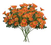 5PCS Artificial Sunset Mums Outdoor Indoor Decoration Flowers 21 Head Daisy Set Office Household Ornament Set Restaurant Flower