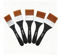 5pcs Artists Paint Brushes, Multi-Purpose Oil Paint Brushes, Wide Paintbrushes for Art for Paintings, Watercolor, Oil