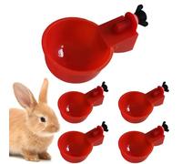5pcs Automatic DIY Water Feeder, Chicken Waterer Cups - Poultry Kit For Chicks Duck, Turkey Bunny Small Animals, Portable Cute Coop Cage Supplies Kit | For Chicks Duck Turkey Bunny Poultry Use