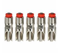 5Pcs Automatic Pig Nipple Drinker Stainless Steel Duckbilled Pig Waterer with Plastic Cap, Farm Livestock Drinking Valve for Pigs, Sheep, Goats, Cattle, Poultry Water Feeder