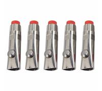 5Pcs Automatic Pig Nipple Drinker Stainless Steel Splash-proof Pig Waterer with Plastic Cap, Farm Livestock Drinking Valve for Pigs, Sheep, Goats, Cattle, Poultry Water Feeder