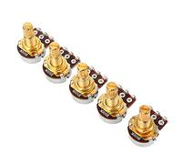 5Pcs B500k Potentiometer Splined Pot Electric Guitar Bass Effect Amp Tone Volume Parts
