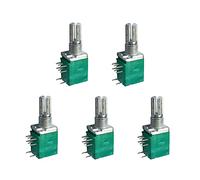 5PCS B5K 10K 20K 50K 100K RK097N Audio Amplifier Sealed Linear Volume Potentiometer Resistor 15mm Shaft 8Pin Specialised accessories (Size : 100K Ohm)