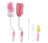 5pcs Baby Feeding Bottle Cleaning Set, Bottle Brush Baby Feeding Bottle Cleaning Brush Sponge Straw Nylon Cleaning Tools