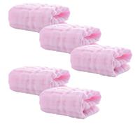 5pcs Baby Muslin Washcloths Cotton Face Cloths for Baby Care | Breathable, Strong Absorption, Supple Touch, Pink Set for Christmas and Baby Shower Use