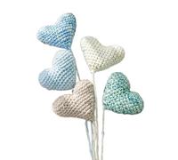 5PCS Baby Photography Props Crochet Cotton Heart Set Photo Decors Newborn Photo Backdrop Posing Props Shower Newborn Photo Backdrop