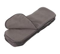 5Pcs Baby Soft Nappy Liners Insert Reusable Washable 4 Layers Diapers Bamboo Charcoal Grey