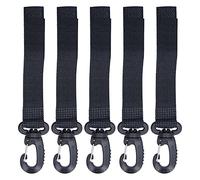 5Pcs Baby Stroller Hook Black Hooks Clips Strong Sturdy for Hanging Umbrella Diaper Bags Purse Stroller Organizer(Black)