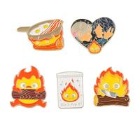 5Pcs Badge Brooch Set, Cute Anime Pin Badges for Schoolbag Backpacks Jackets, Animation Character Lapel Pin Badge Metal Badges Pin Set, Cartoon Jewelry Gift for Kids