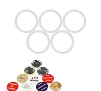 5PCS Badge Moldes Gasket, Circle Cutter Button Maker Machine Gasket Badge Machine Gasket Badge Machine Die Matching Replacement Spacer Auxiliary Tool (58MM)