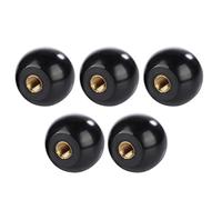 5Pcs Bakelite Ball,Black Round Ball Bakelite Lever Knob M8*32 Machine Tool Replacement (Embedded Copper Nut)