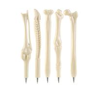 5Pcs Ballpoint Pens, Novelty Finger Skull Bone Shape Ball Pen, Black Ink Writing Pens for Orthopod Nurses Surgeons, 0.7mm