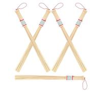 5pcs Bamboo Back Massage Stick for Trigger Points, Neck Relief Tool | Manual Self-massage for Hard-to-reach Areas, Targeted Pressure Control, Beige Bamboo Finish, Adults and Fitness Use