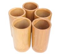 5pcs Bamboo Cupping Jar for Professional and Personal Use, Beige | Wear-resistant, Strong Suction, No Cracking, Elegant Appearance, Reusable Cupping Cup for Spa Use
