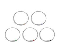 5Pcs Bass String Set, Colourful Ball End Strings for 5 - Note G D A E B Bass - Durable Metal Material, Easy Identification for Beginners and Players