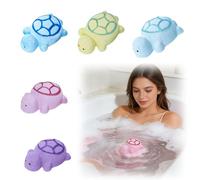 5Pcs Bath Bombs with Toys Inside, Cute Turtle Shape Kids Bath Bombs with Surprise Inside, Natural Fizzy Bubble BathSalt Balls for Boys & Girls, Birthday Party Favor & Sensory B-ath Toys Set