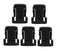 5Pcs Battery Mount Holder Stand Rack for M18 18V Batteries, Wall and Belt Mountable Storage Shelf with Secure Locking Clip, Compatible with 1.0Ah to 12.0Ah (Black)