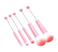 5pcs Beadable Eyeshadow Brush Beaded Makeup Brushes Tool Kits Metal Handle Eye Makeup Brush Cosmetic Brush Set Party Makeup Brushes