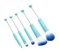 5pcs Beadable Eyeshadow Brush Beaded Makeup Brushes Tool Kits Metal Handle Eye Makeup Brush Cosmetic Brush Set