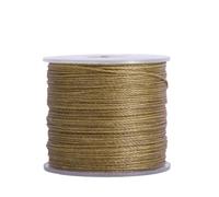 5pcs Beading String Seed Bead Thread Bracelet Leather Stitching for Embroidery(Khaki,0.5 mm)