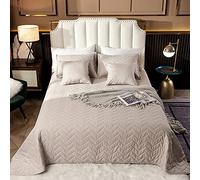 5pcs Bedspread Set Luxury 100% Cotton TC600【Blush Pink】KING Fully Reversible Coverlet Quilted Comforter Premium Quality Bed Linen Breathable All Seasons Duvet Quilt matching Pillowcase & Cushions