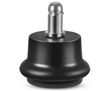5PCS Bell Glides Replacement Kit for Office Chairs - Convert Swivel Casters to Fixed Stationary Wheels Short Profile with Self-Adhesive Felt Pads