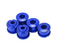 5Pcs Bicycle Chainring Bolts Aluminum Alloy Double Chainring Bolts for Road MTB Bicycle Crankset(Blue)