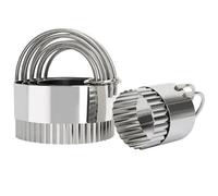 5pcs Biscuit Cutter Set for Baking, Round Cookies Cutter Stainless Steel Scone Cutters with Handle, Baking Dough Tools for Home and Professional Use