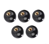 5pcs Black Bakelite Round Ball Lever Knob Set M5 M6 M8 M10 Female Thread Copper Nut Core 20mm 25mm 30mm 35mm 40mm Diameter Replacement for Machine Tools(M8x30)