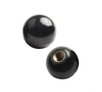 5pcs Black Bakelite Round Ball Lever Knob Set M5 M6 M8 M10 Female Thread Copper Nut Core 20mm 25mm 30mm 35mm 40mm Diameter Replacement for Machine Tools(M10x35)