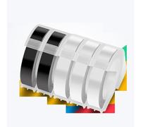 5PCS Black Clear Label Tape for 3D for D-mo Printer Ribbon DIY Embossing for M-tex E-101 E202 Red PVC Ribbons Maker