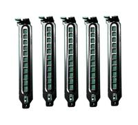 5PCS Black Hard Metal Steel PCIS Slot Cover Screw Bracket Full Extension Filter Blanking Plate