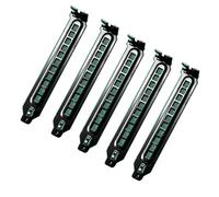 5PCS Black Hard Metal Steel PCIS Slot Cover Screwed Bracket Full Extension Dust Filter Blanking Plate