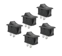 5Pcs Black KCD3 ON-OFF 30x13mm AC 16A/250V 20A/125V Rocker Switch KCD-101 15x21mm 2Pin 6A 250V 10A 125V AC Power Switch IDGTTLDF(KCD-101)