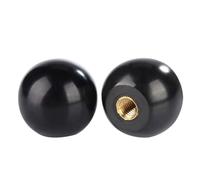 5Pcs Black, Machine Knobs Ball Lever Knob, Ball Lever Knob and Handles Threaded Knob Lever Knob Copper Insert M12*40 Machine Tool Replacement