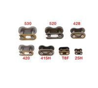 5pcs Black Master Link Chain 25H T8F 415H 420 428 520 530 Compatible With Dirt Bike ATV Quad Go Kart Gas Scooter And Motorcycle(T8F)