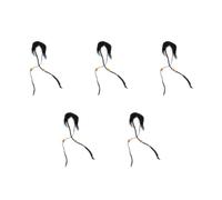5pcs Black Pirate Beard Costume Accessory for Men, Realistic | Halloween Party Prop, Comfortable Fit, Versatile Pairing, Funny Accessory for Pirate Style Looks and Decorations