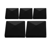 5pcs Black Plastic Fence Post Caps for Wooden Posts Pyramid | Quick Install, Clean Finished Look, Garden Maintenance, Square Wood Posts, Sl inish