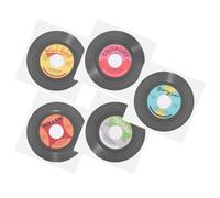 5pcs Black PVC Vinyl Record Wall Sticker Decor for Music Party
