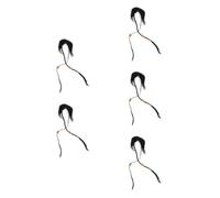 5pcs Black Realistic Fake Pirate Beard and Mustache for Men Costume