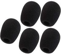 5Pcs Black Replacement Microphone Sponge Wind Shield Windscreen Foam Cover for Microphone Windscreen for Shure CVG18-B/C Gooseneck Condenser Microphone, Microphones Accessories