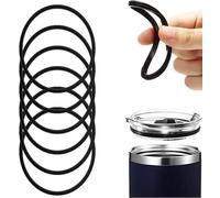 5Pcs Black Replacement Rubber Lid Ring Compatible with Travel Mug 16oz & 20oz Gasket Seals Lid for Insulated Stainless Steel Tumblers, Coffee Cups Kitchen and Dining Glassware and Drinkware,Lids