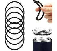 5Pcs Black Replacement Rubber Lid Ring Compatible with Travel Mug 16oz and 20oz Gasket Seals Lid for Insulated Stainless Steel Tumblers, Coffee Cups, Tumblers and Water Glasses Accessories