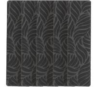 5pcs Black Self Adhesive Stair Tread Mats for Wood Steps | Polyester with Rubber Backing, Cut to Fit Design, Quieter Steps, Simple Colour Finish