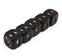 5pcs Black Skull Dice Grinning Skull Deluxe Devil Poker Dice Gothic Gambling Dice Tower With Death..