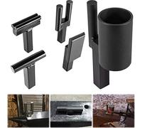 5PCS Blacksmith Anvil Hardy Tool Set 1 Inch Hot Cut Tool, Creasing Stake Tool, Bottom Fuller, Turning Bending Scrolling Fork, Bending Forge Scrolling Welding Jig